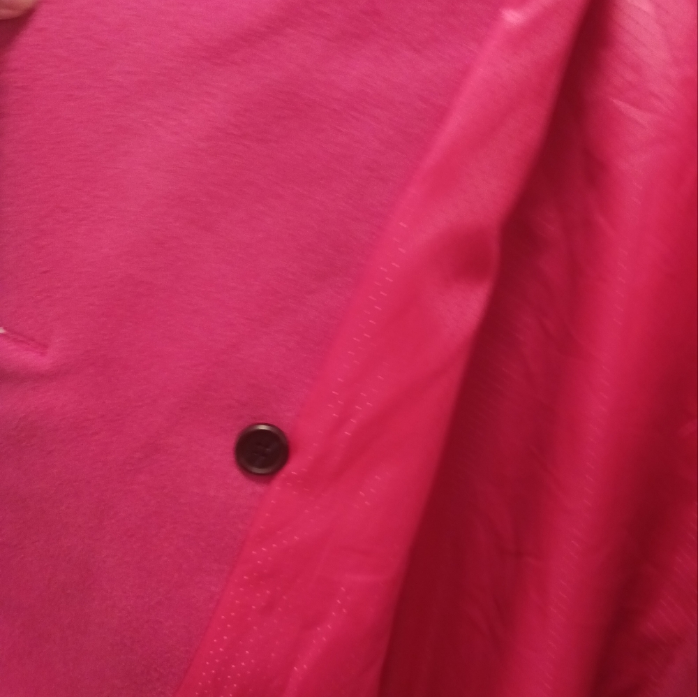 RACHEL ZOE  BRIGHT PINK MAGENTA WOOL BLEND DOUBLE-BREASTED OVERCOAT SIZE XL COAT - Picture 8 of 9